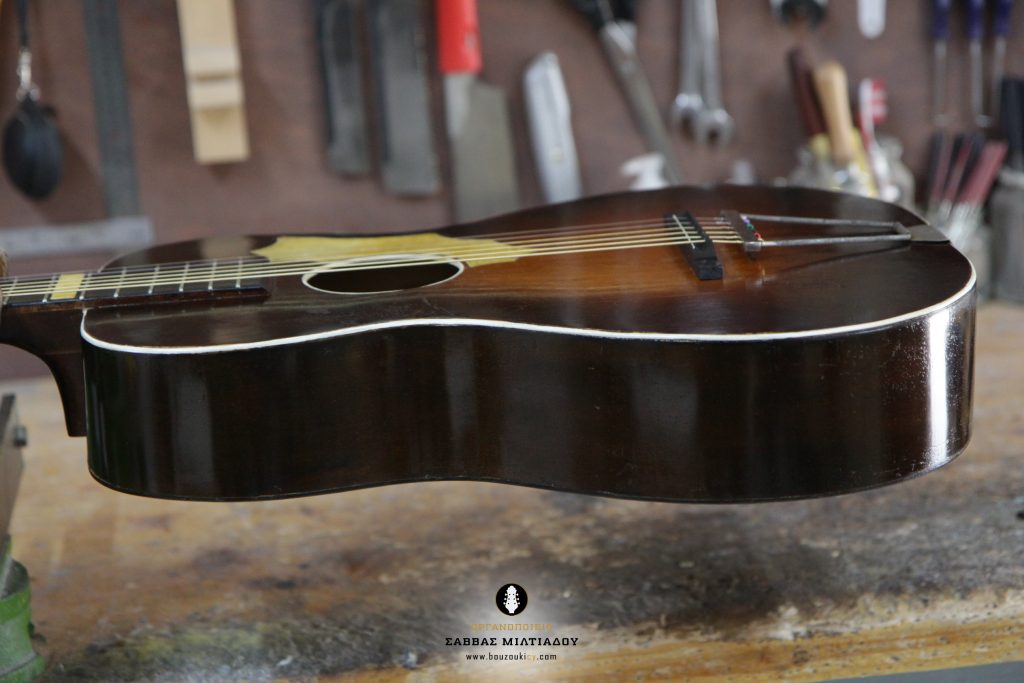Επισκευή ακουστικής κιθάρας - Old Acoustic Guitar Restored - Repair - Οργανοποιείο Σ. Μιλτιάδου - BouzoukiCy - Cyprus - Κύπρος (30)