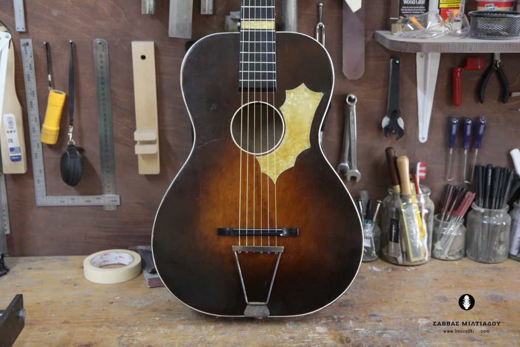 Επισκευή ακουστικής κιθάρας - Old Acoustic Guitar Restored - Repair - Οργανοποιείο Σ. Μιλτιάδου - BouzoukiCy - Cyprus - Κύπρος (33)